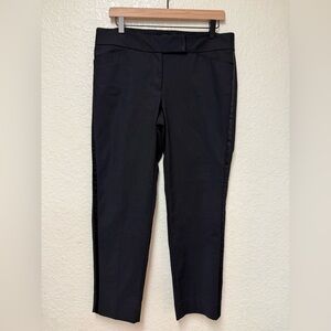 WHBM WHITE HOUSE BLACK MARKET Black Women's Tuxedo Ankle Pants Size 10